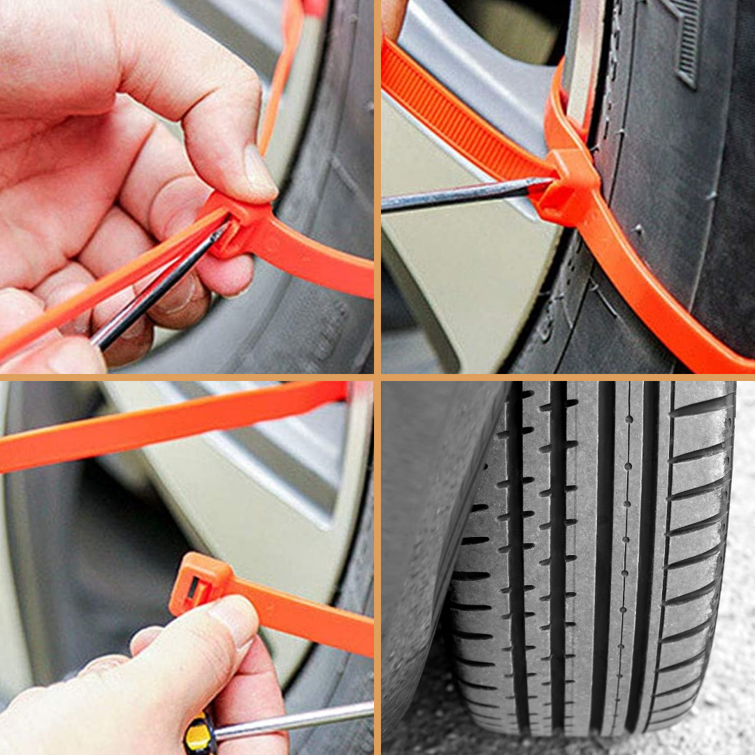 Lot de 10 Chaînes de Neige pour Voiture