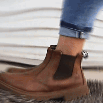Bottines embout renforcé en Cuir à élastique