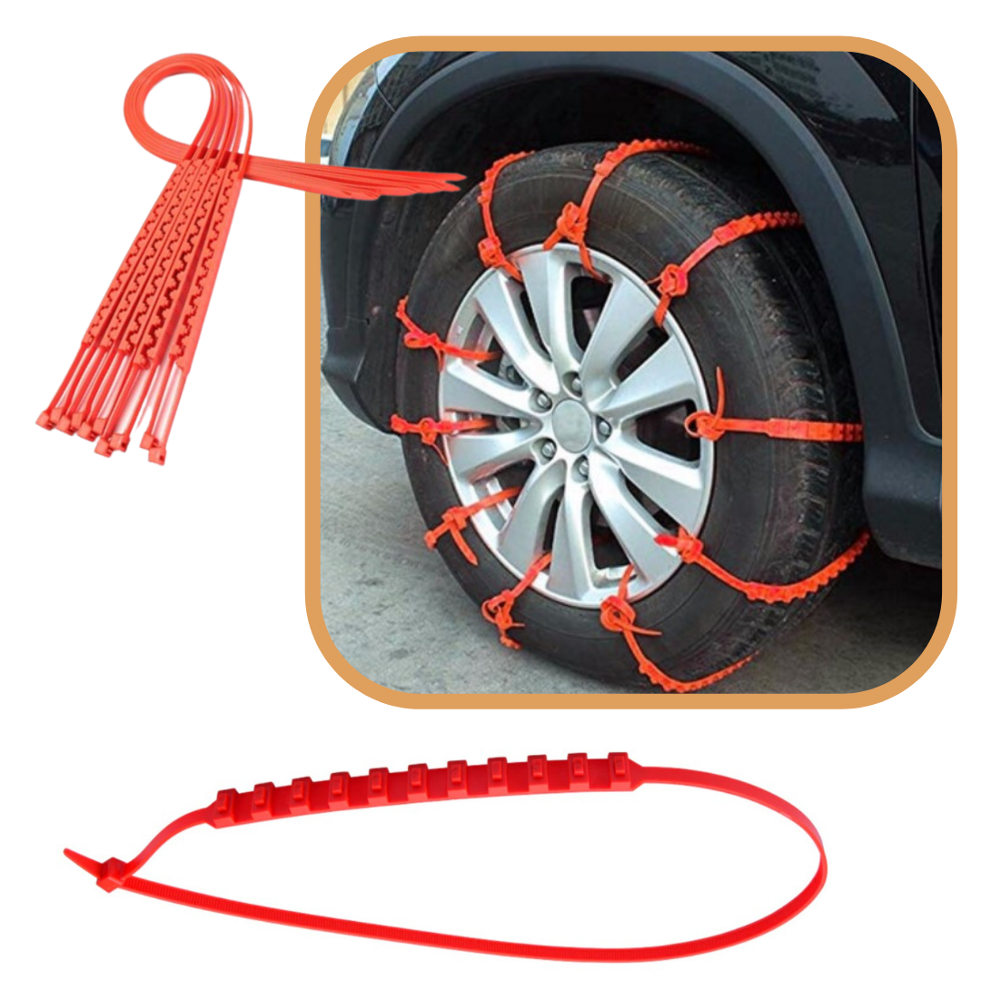 Lot de 10 Chaînes de Neige pour Voiture