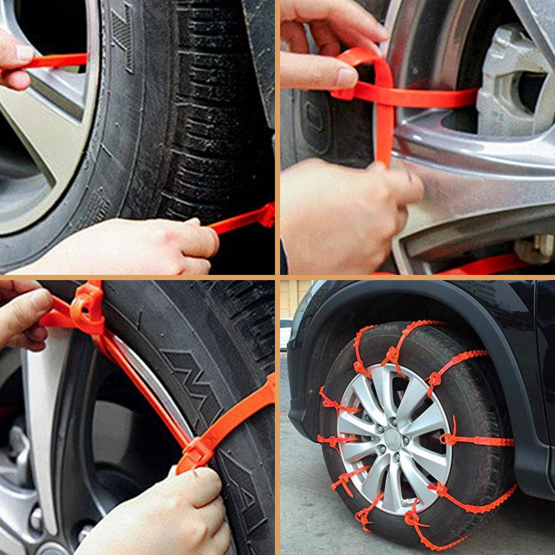 Lot de 10 Chaînes de Neige pour Voiture