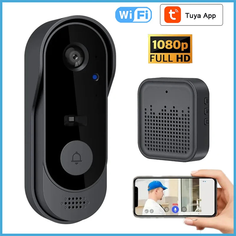 Sonnette de porte extérieure sans fil avec caméra HD