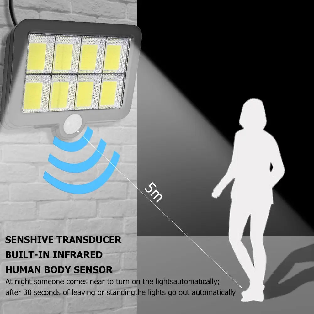 Lampe Solaire 106LED Applique Murale Étanche