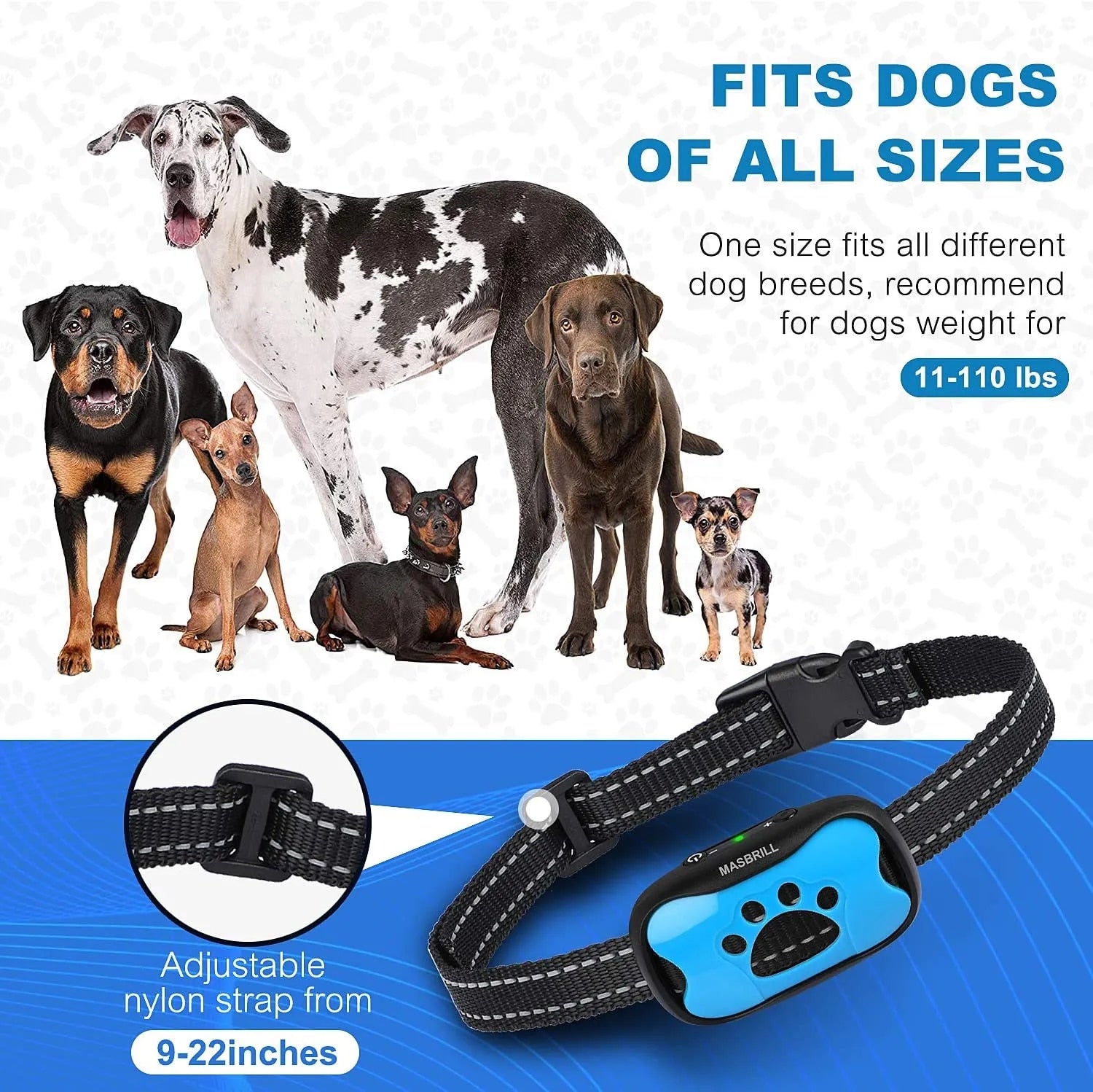 Collier anti-aboiement pour chiens - Non Nocif