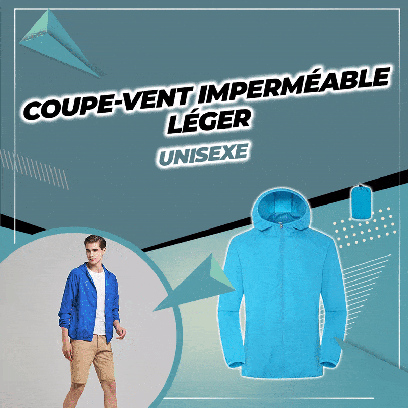Coupe-vent imperméable léger, unisexe
