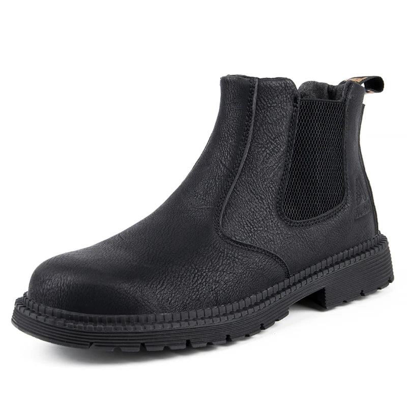 Bottines embout renforcé en Cuir à élastique
