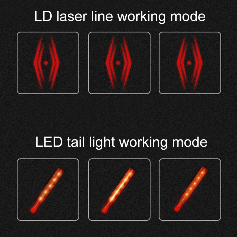 Feu AV/AR Vélo USB 5 LED 3 Modes