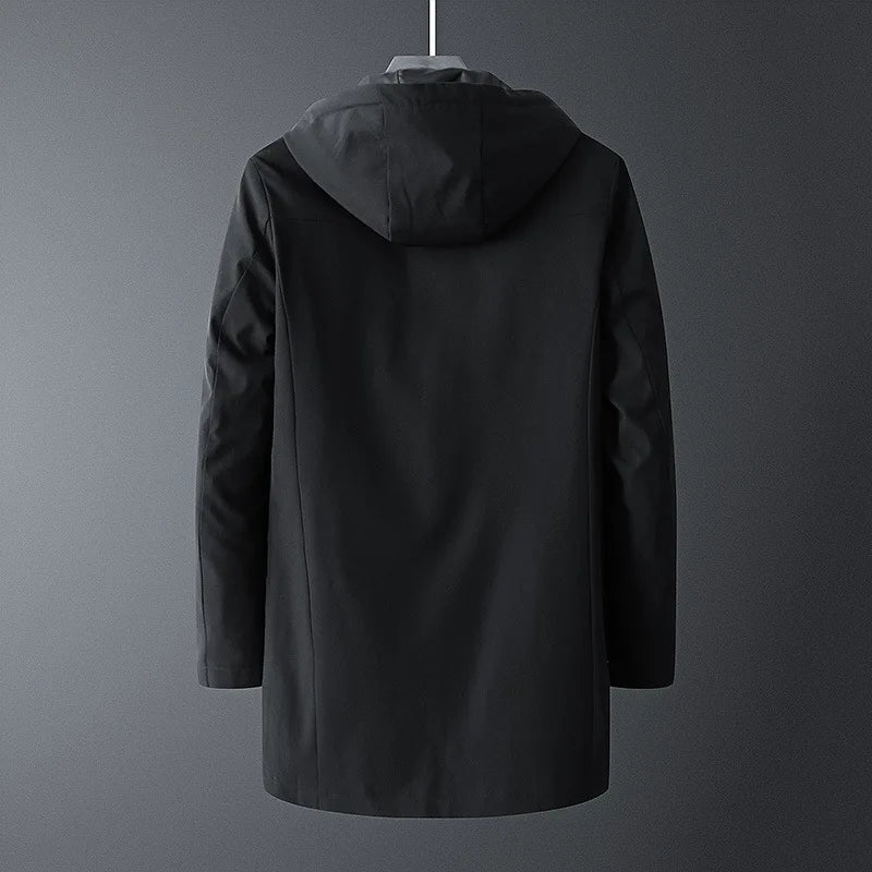 Veste coupe-vent mi-longue à capuche - Hommes