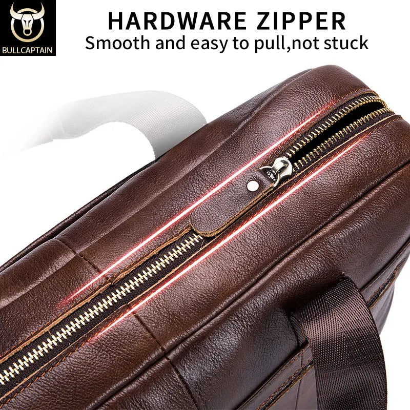 Sac d'affaire avec bandouillère en cuir Véritable pour Hommes