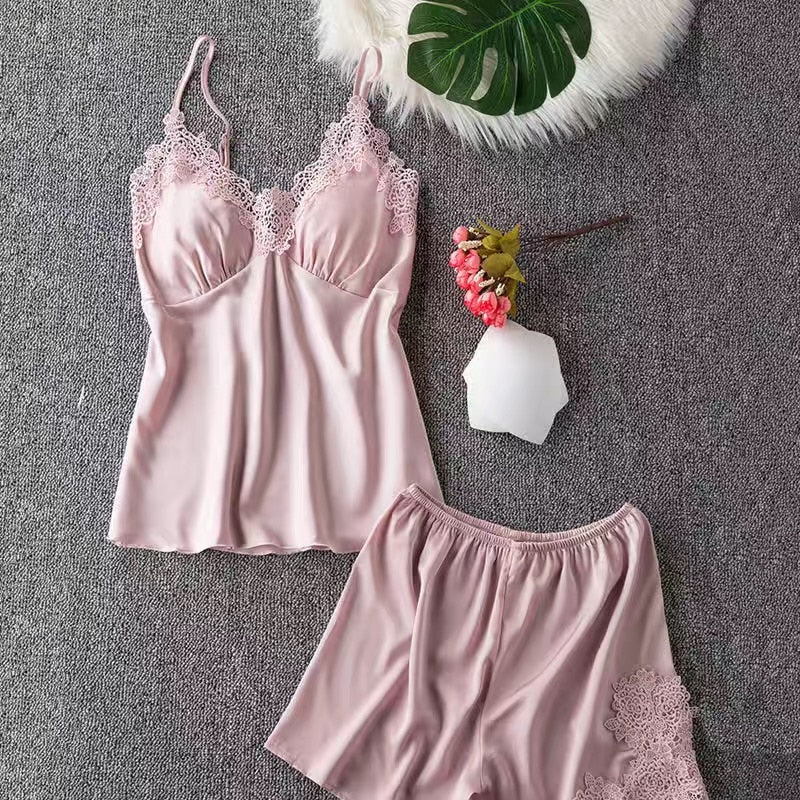 Ensemble de pyjama en satin - 5 pièces