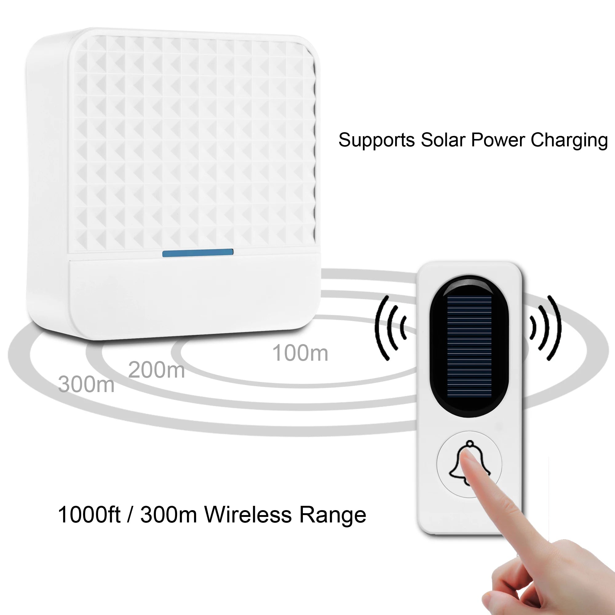 Sonnette Sans Fil à Énergie Solaire & Waterproof