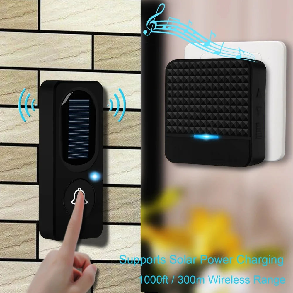 Sonnette Sans Fil à Énergie Solaire & Waterproof