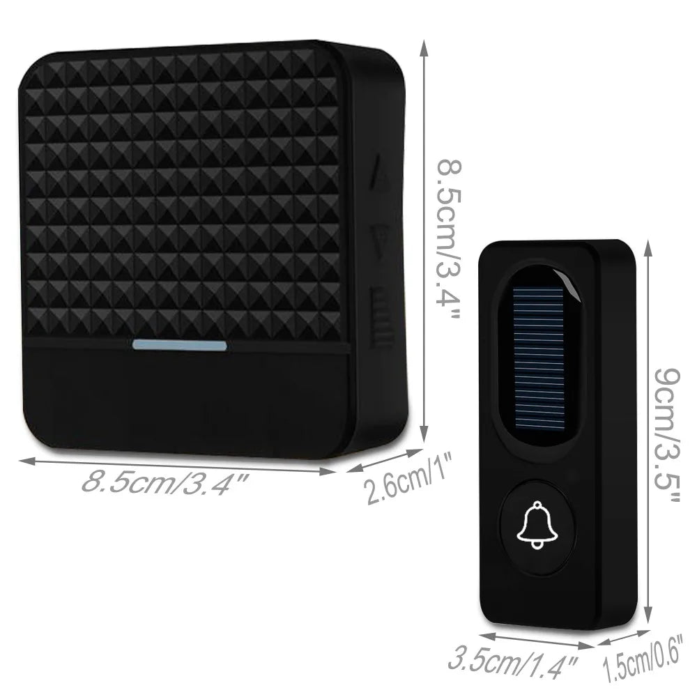 Sonnette Sans Fil à Énergie Solaire & Waterproof
