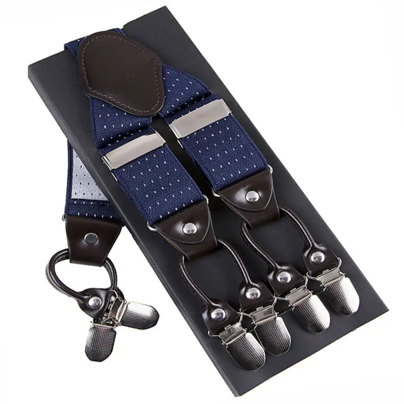 Bretelles en Cuir Élégantes Unies et à Motifs - Homme