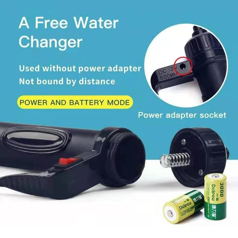 Pompe électrique multifonctionnelle de changement d'eau d'aquarium