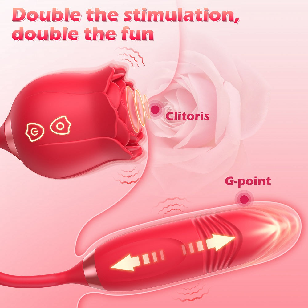 ROSE VIBRATOR - Sextoys 2 en 1