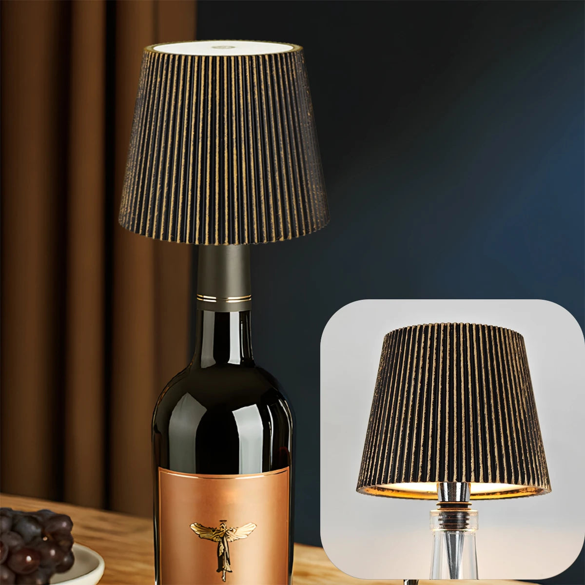 Abat-jour de Lampe pour Bouteille - 3 Couleurs LED & Différentes Intensités