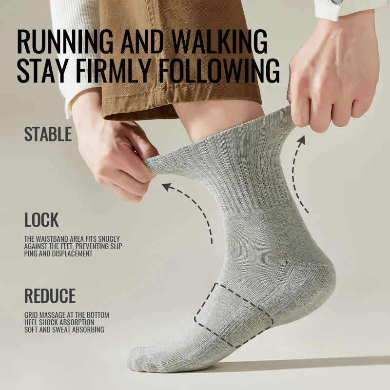 5 paires de Chaussettes Longues Homme – Amorti & Maintien