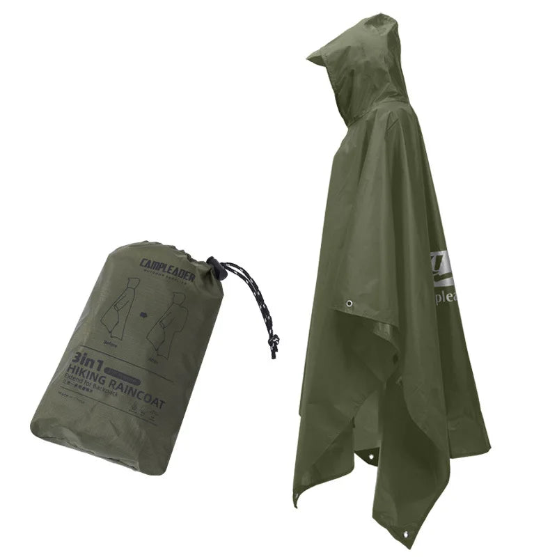 Poncho de pluie imperméable 3 en 1