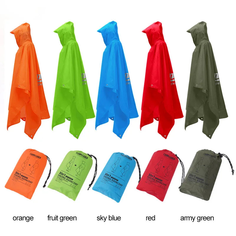 Poncho de pluie imperméable 3 en 1