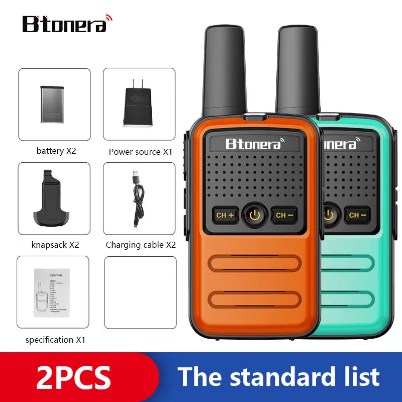 Duo Mini Talkie-Walkie rechargeable - Jusqu'Ă 5km !