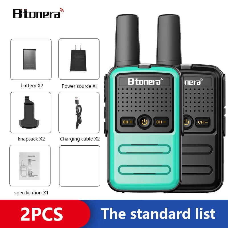 Duo Mini Talkie-Walkie rechargeable - Jusqu'Ă 5km !
