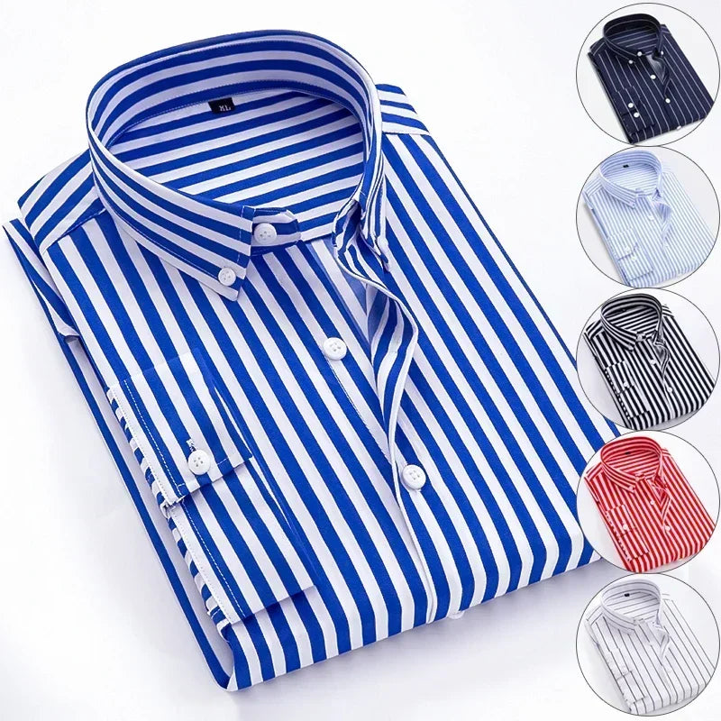 Chemise Oxford à rayure Homme - Intérieur Polaire