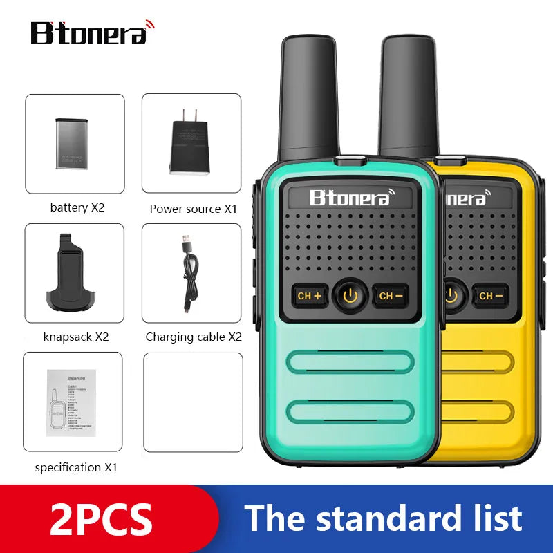 Duo Mini Talkie-Walkie rechargeable - Jusqu'Ă 5km !