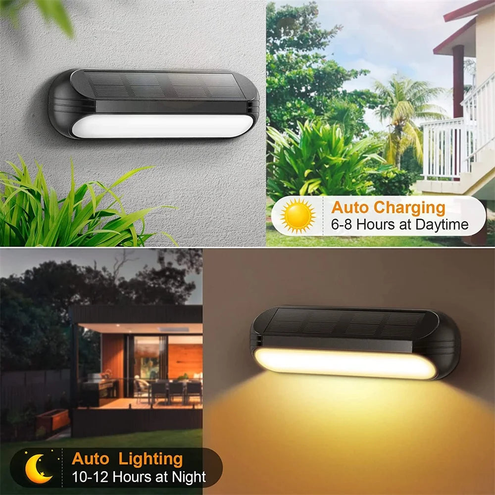 4x Appliques solaires et étanches LED RVB - Pour murs, clôtures, escaliers...