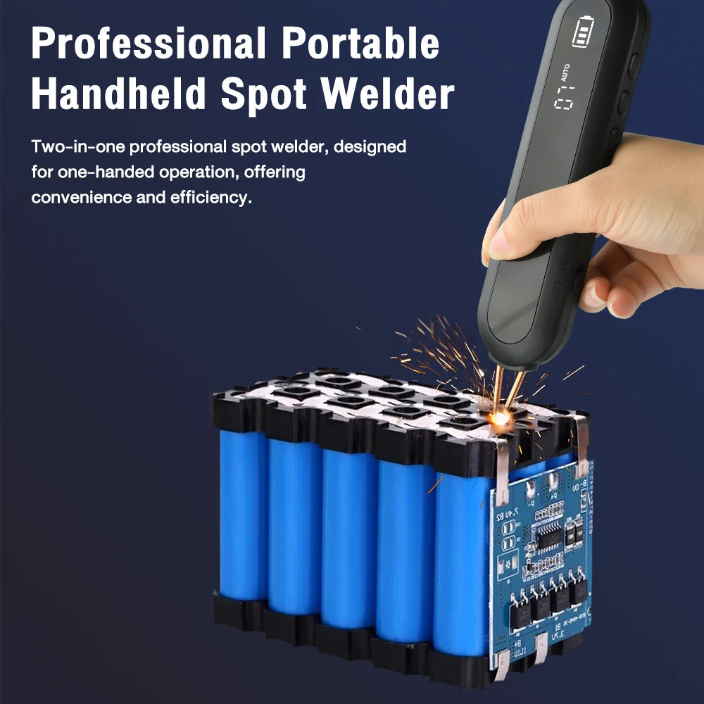 Soudeuse par Points Portable 18650 à 12 Niveaux — LED Intégrée