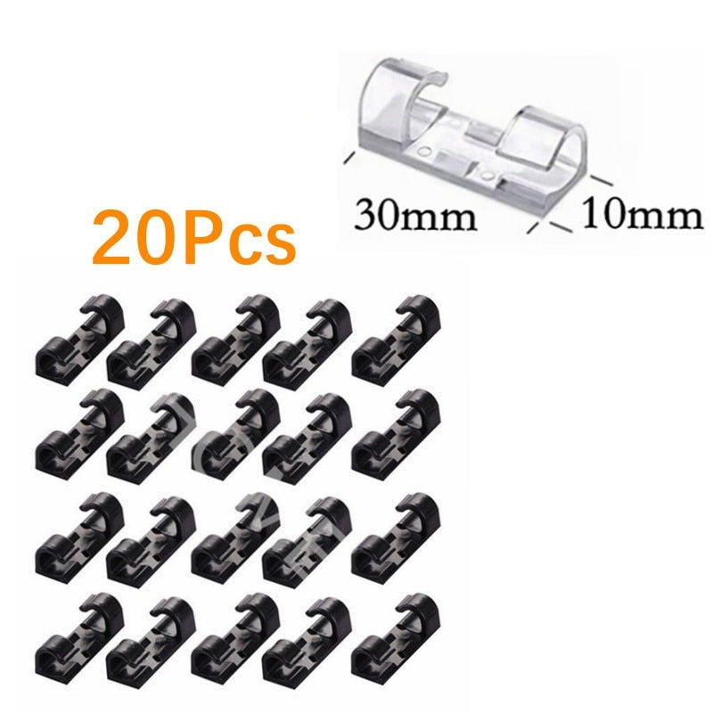 20x Clips pour l'organisation des câbles