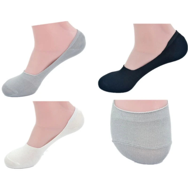 Chaussettes Bateau Invisibles en Coton Respirant avec Silicone - Homme