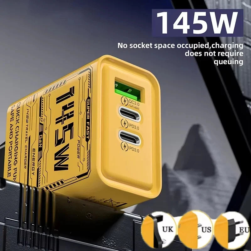 Chargeur Ultra-Rapide 145W - 3 Ports USB-C