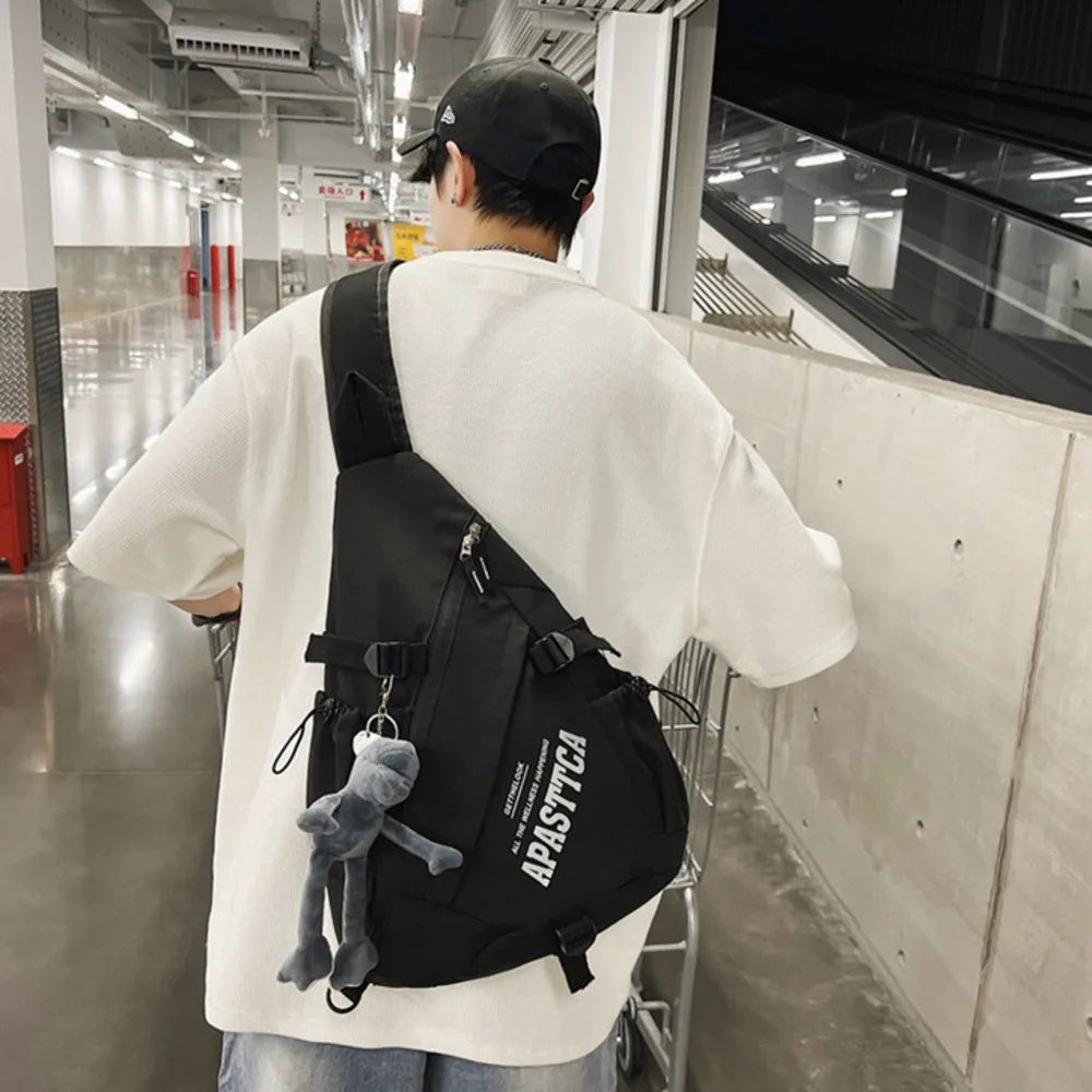 Sac à Dos Bandoulière Unisexe – Nylon Résistant pour Voyage et Usage Quotidien