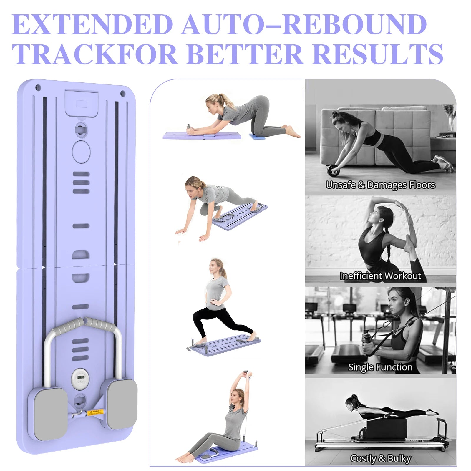 Planche de Pilates polyvalente — entraînement abdominal, pompes et fitness corps entier