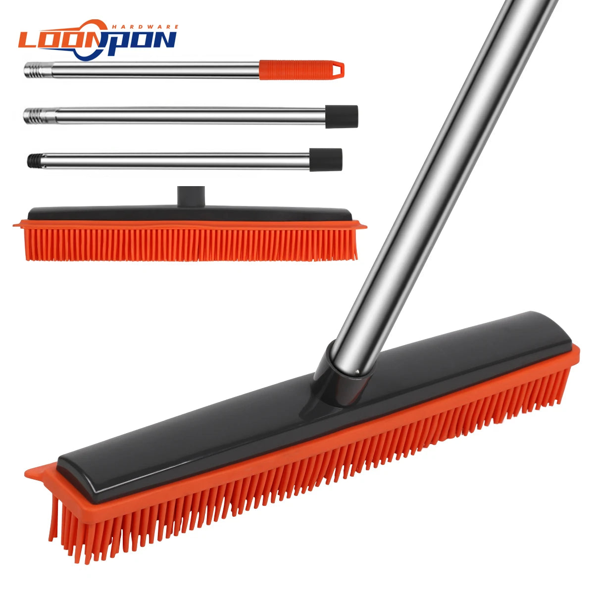 Balai Multifonction en Silicone – Anti-Poils d’Animaux, Sols, Tapis & Carrelage – Sans Rayures