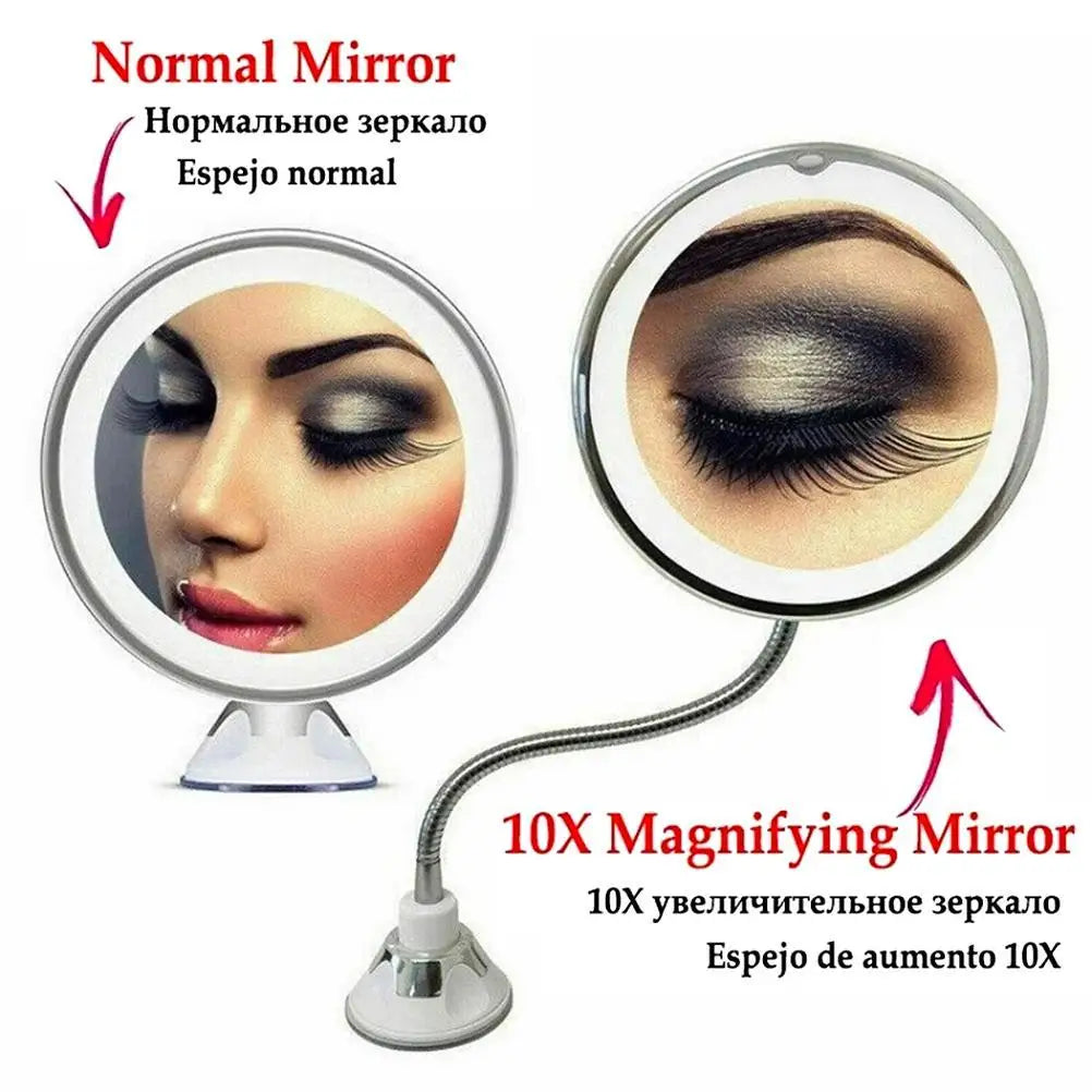 Miroir grossissant avec LED intégrée