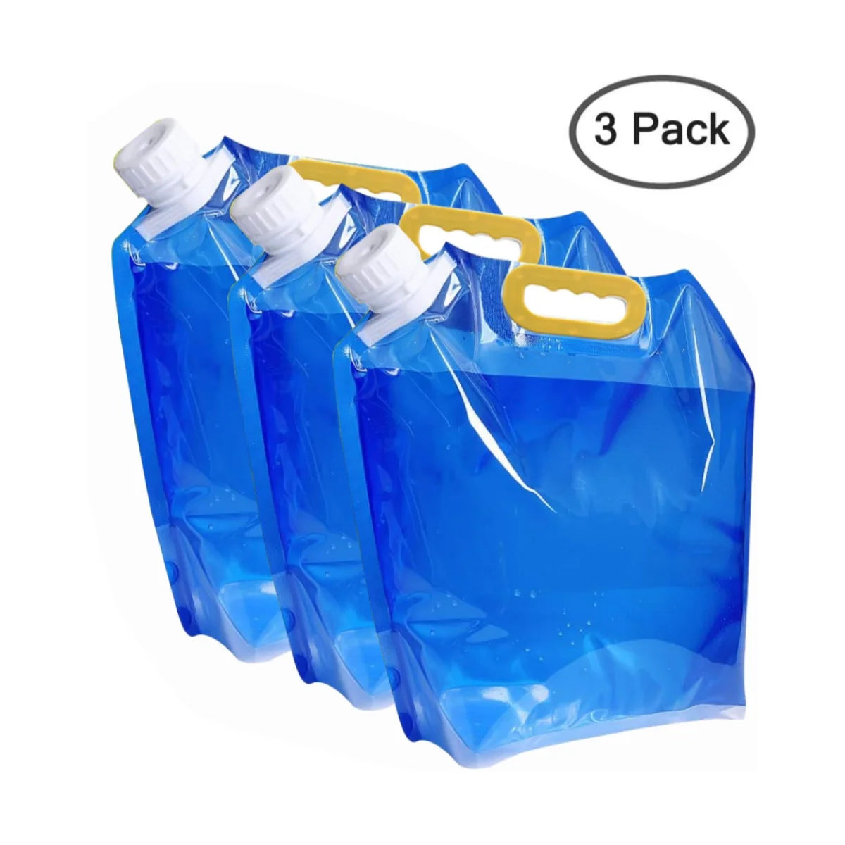 Sac d’Eau Pliable 10L avec Poignée Solide - 3PCS