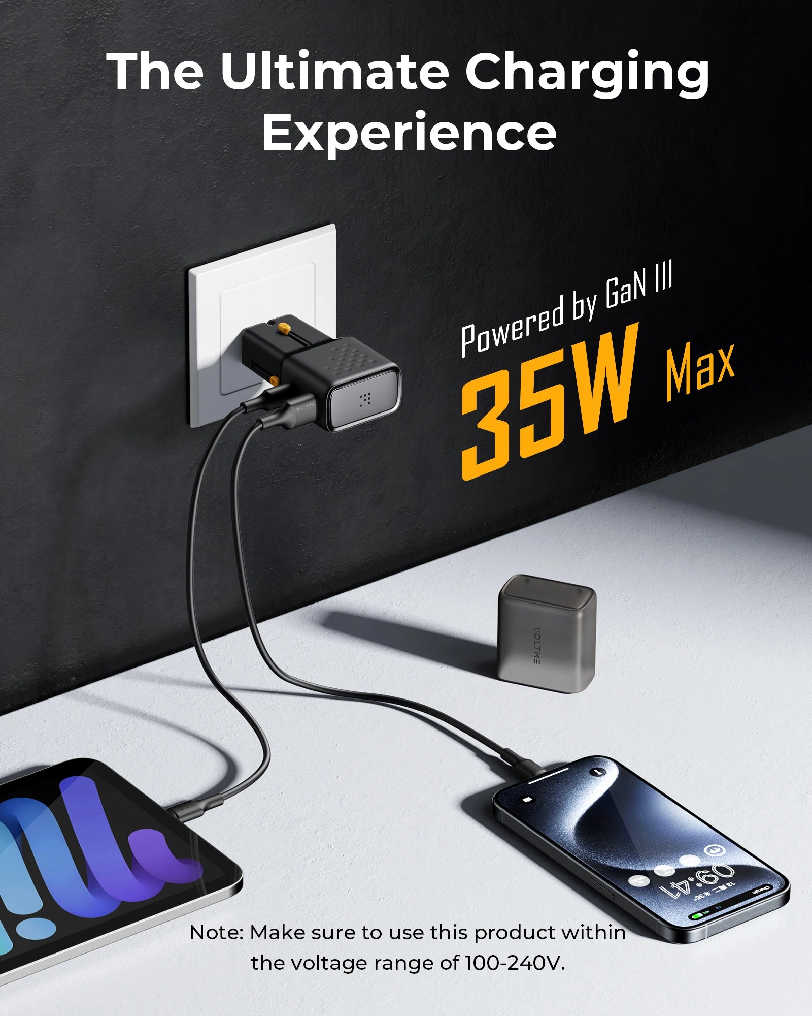 Chargeur Rapide de Voyage multifonctions USB + Type-C - EU, UK, US, AU