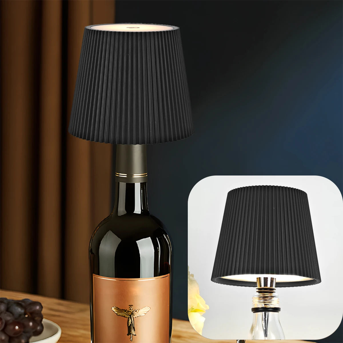 Abat-jour de Lampe pour Bouteille - 3 Couleurs LED & Différentes Intensités