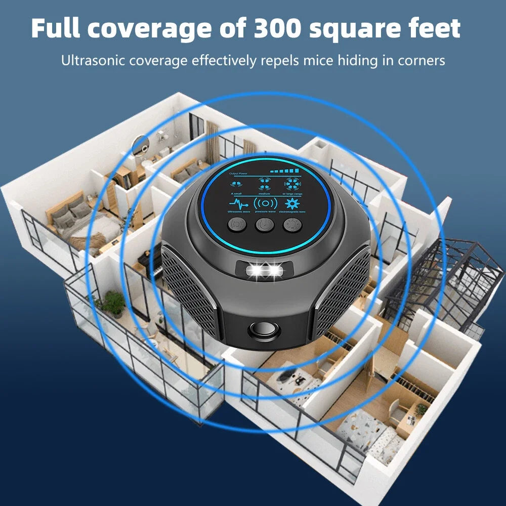Répulsif Ultrasonique POWER MAX pour Rongeurs - 6 Modes