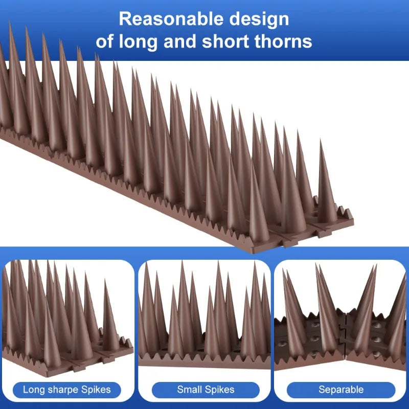 Lot de 5 Pointes Anti-Oiseaux – Dispositif Dissuasif pour Pigeons et Chats, Balcon, Toit, Fenêtre et Clôture