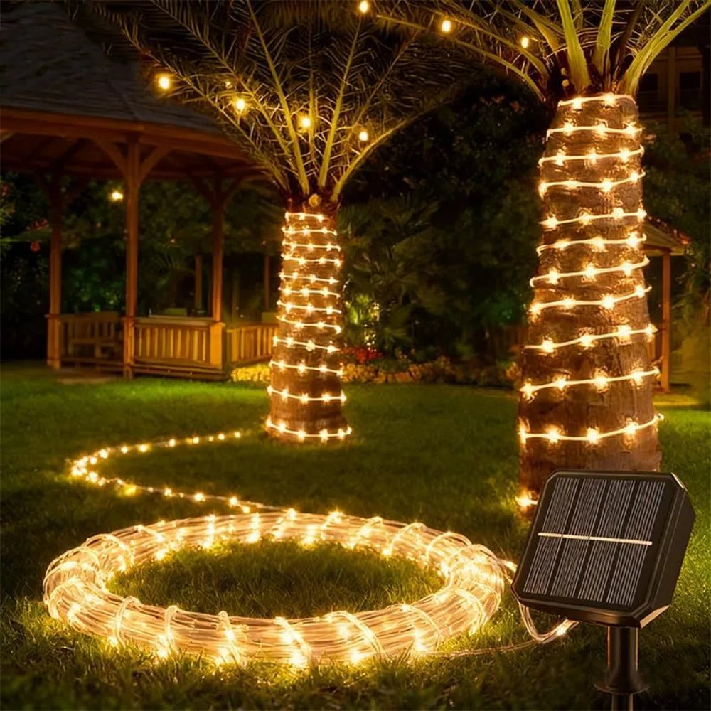 Guirlandes Lumineuses Solaire pour Décoration Extérieure — Étanches et Écologiques