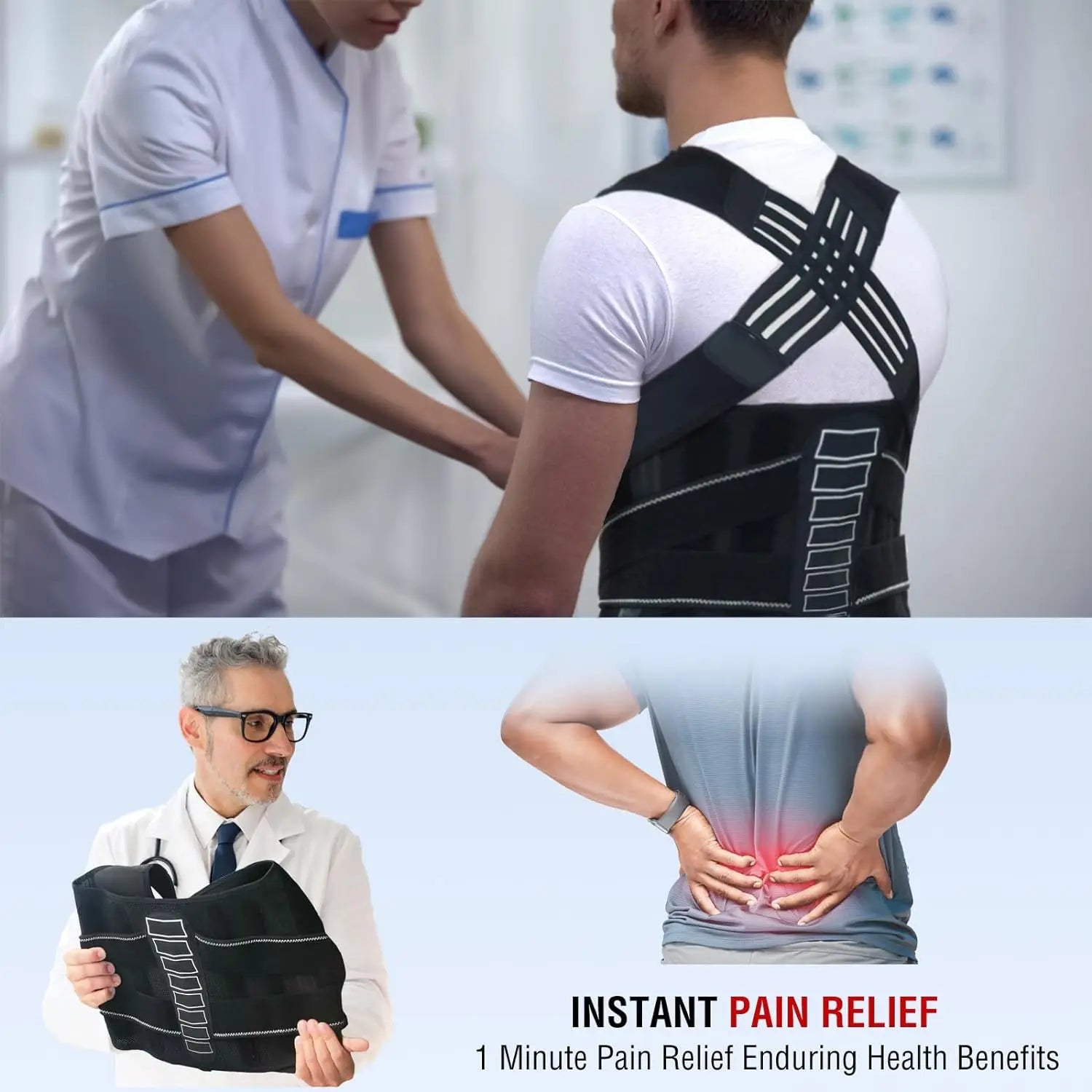 Correcteur de Posture réglable design croisé