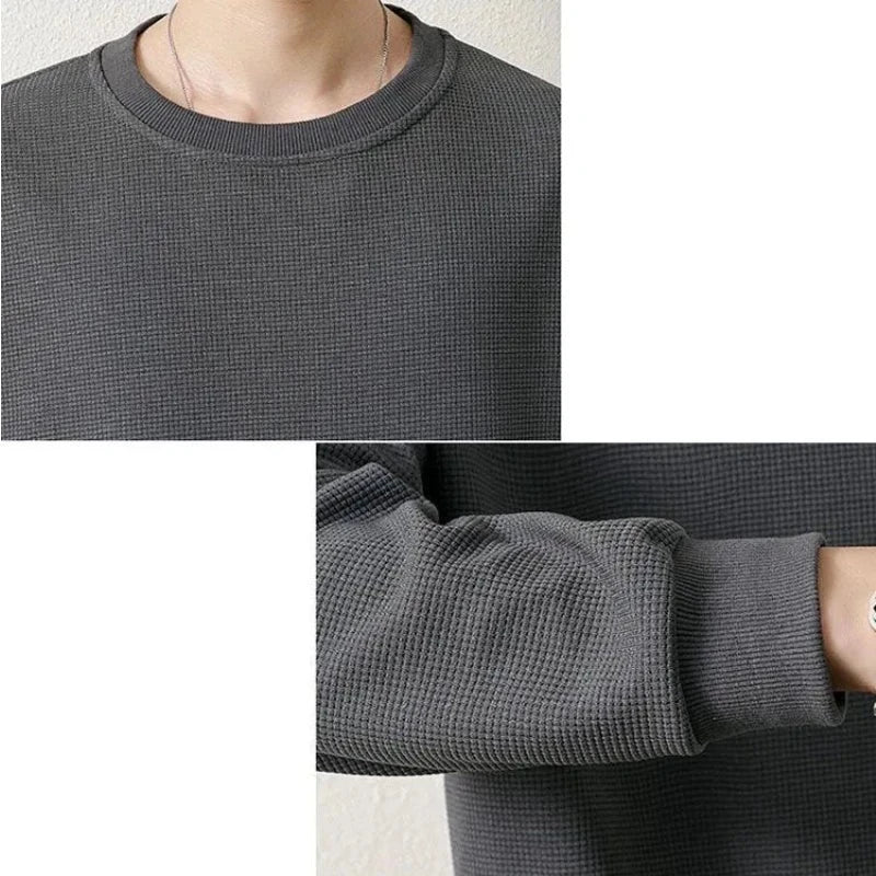 Ensemble Deux Pièces Gaufré Décontracté pour Homme