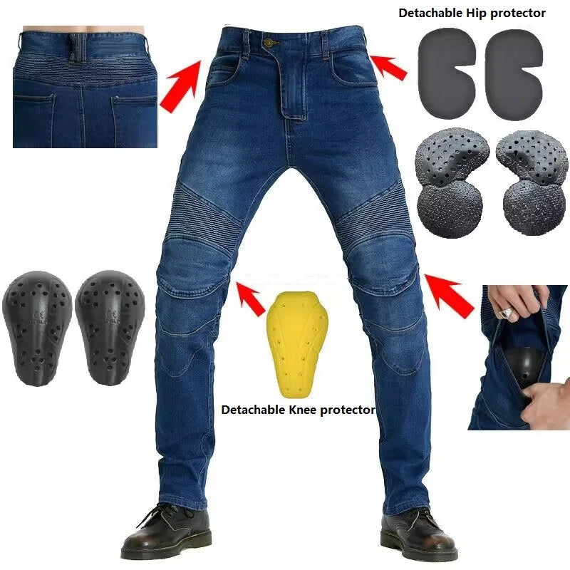 Jean de Moto avec protections intégrées