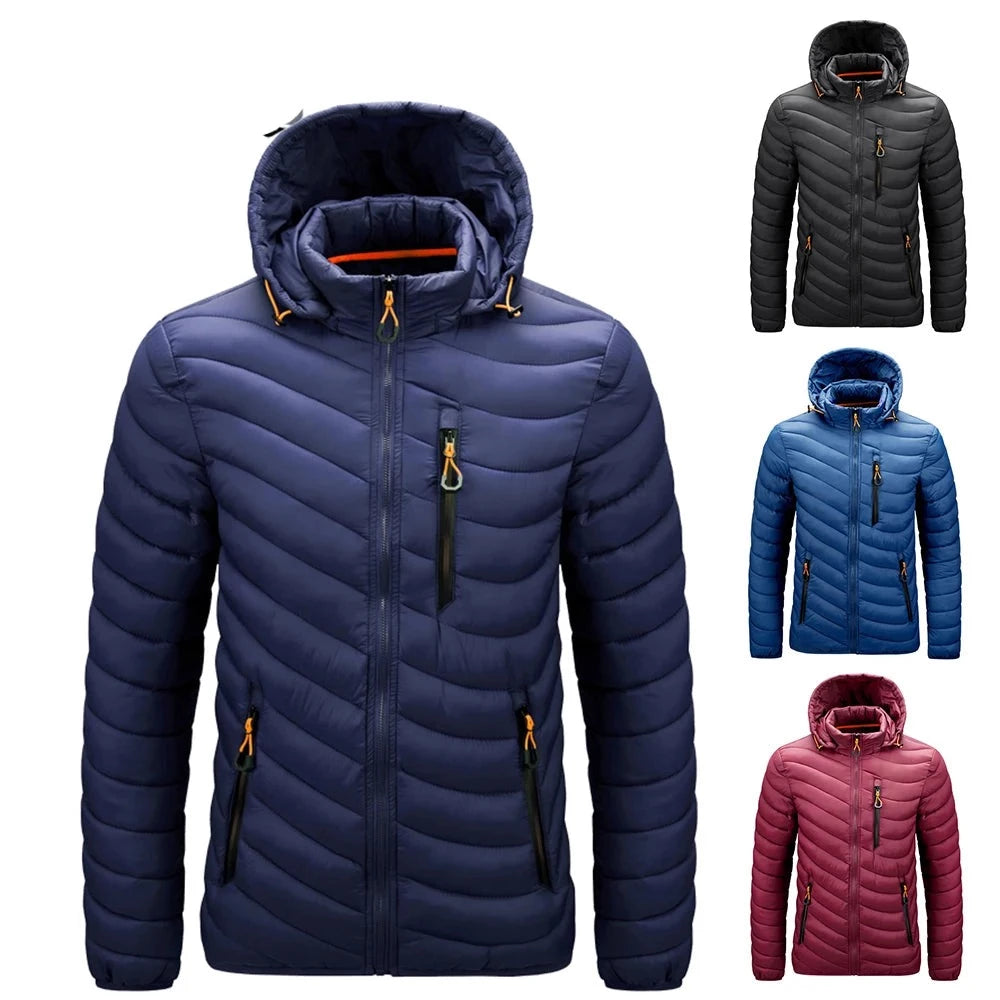 Ritch - Doudoune légère à capuche multipoche pour Homme