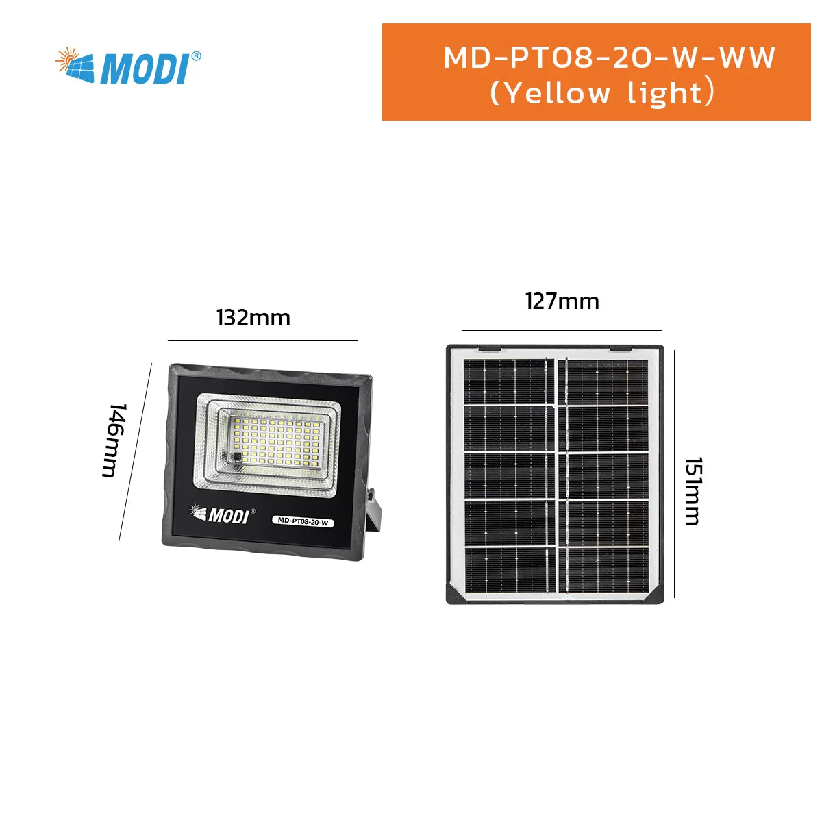 Projecteur Solaire Puissant 6500K Étanche