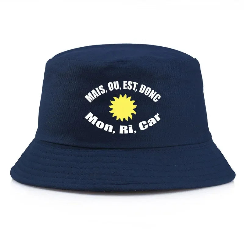 Chapeau Bob d'été Réversible "Mais, ou, est, donc, mon, ri, car"