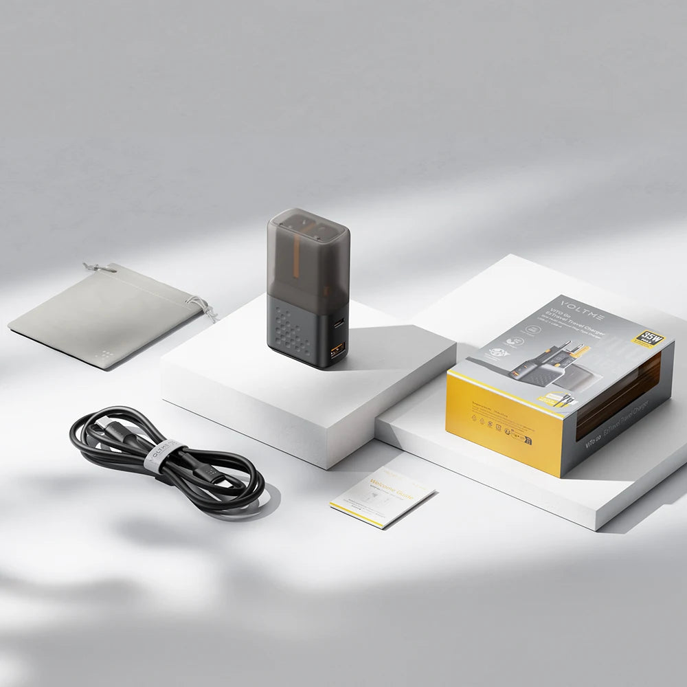 Chargeur Rapide de Voyage multifonctions USB + Type-C - EU, UK, US, AU