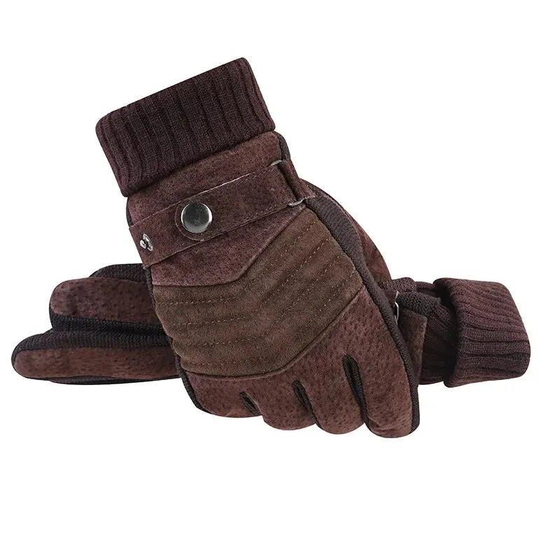 Gants Coupe-Vent & Tactiles en Daim - Homme